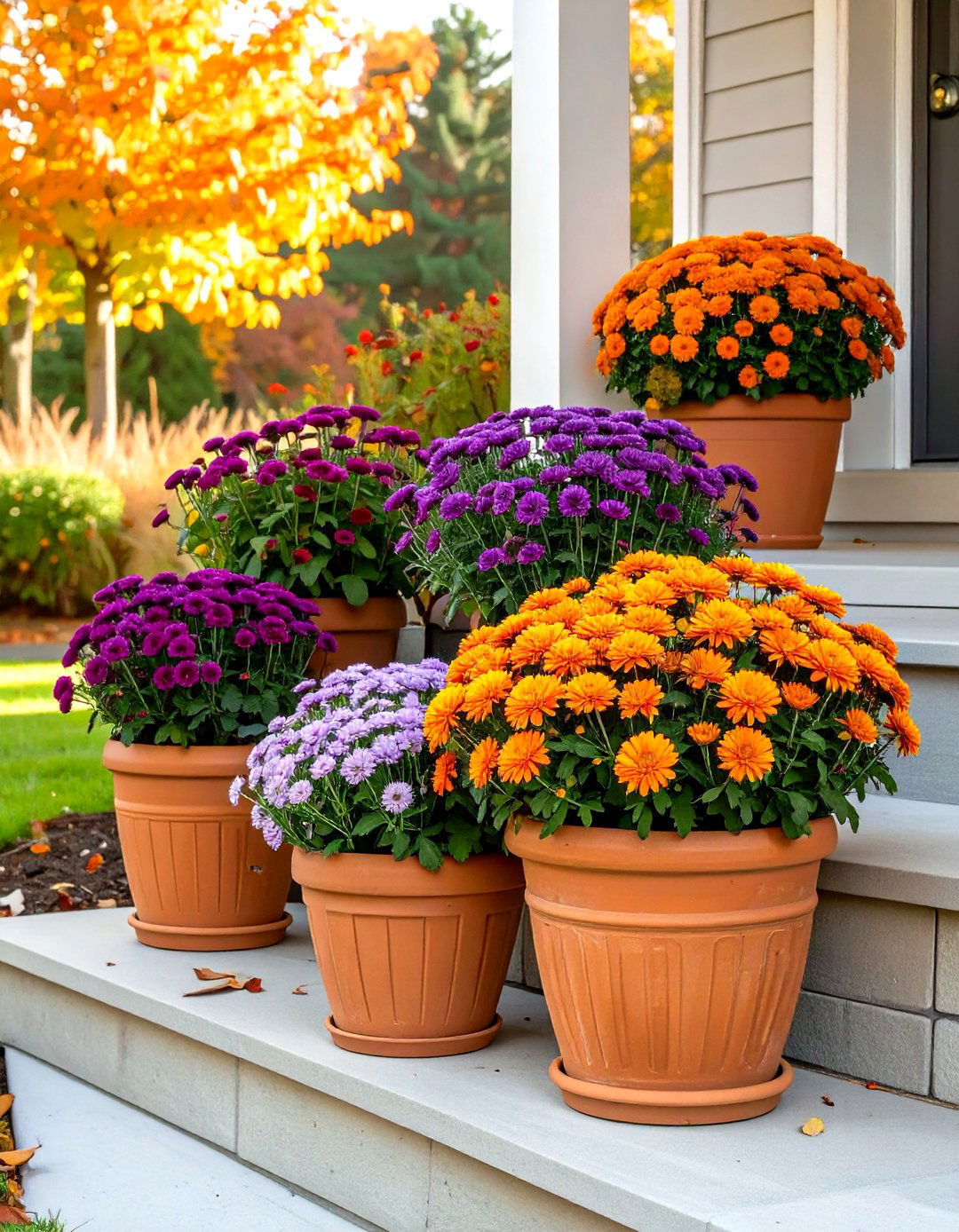 Seasonal Container Displays - 30 small front yard ideas