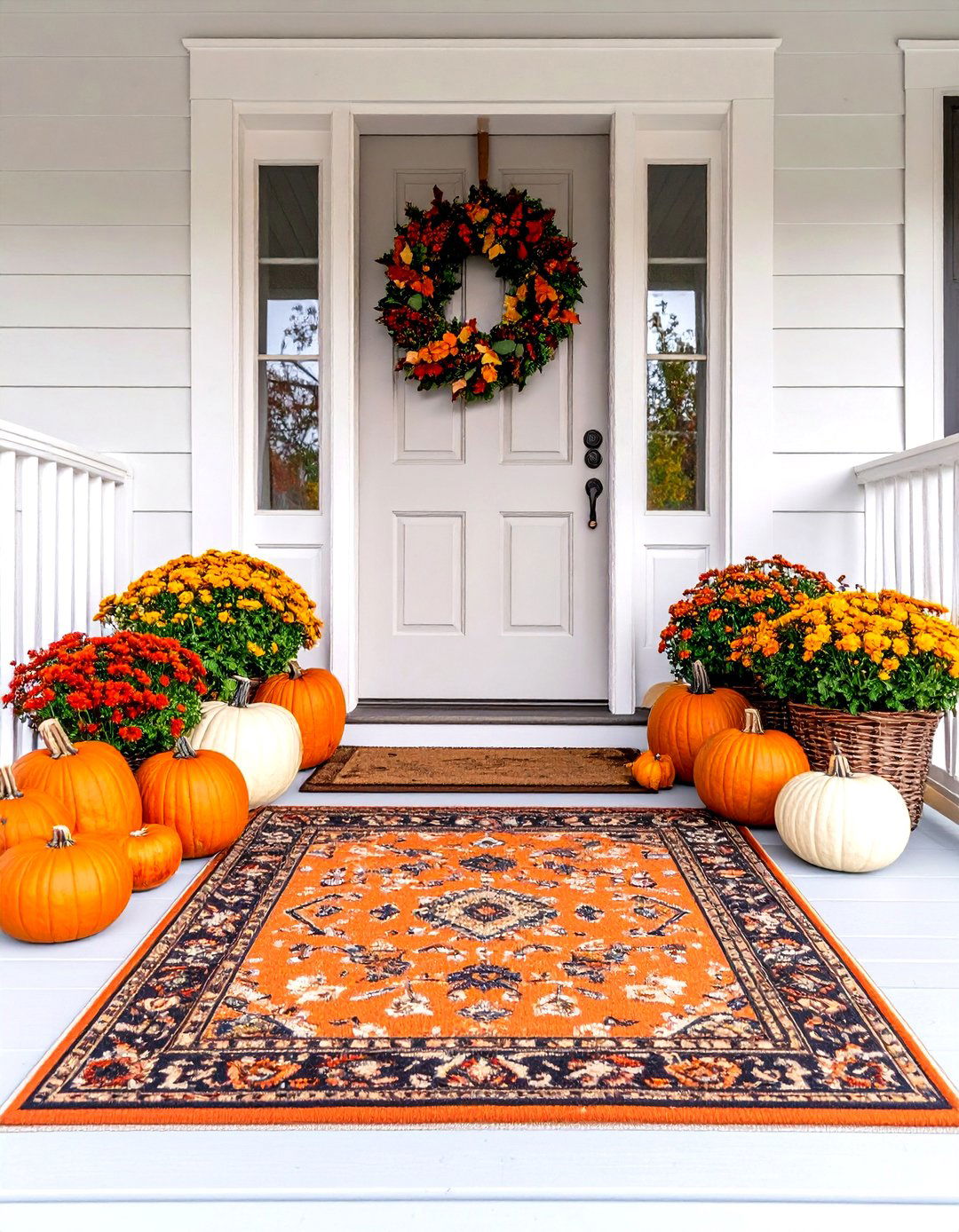 Seasonal Themed Porch Rug - 30 front porch rug ideas