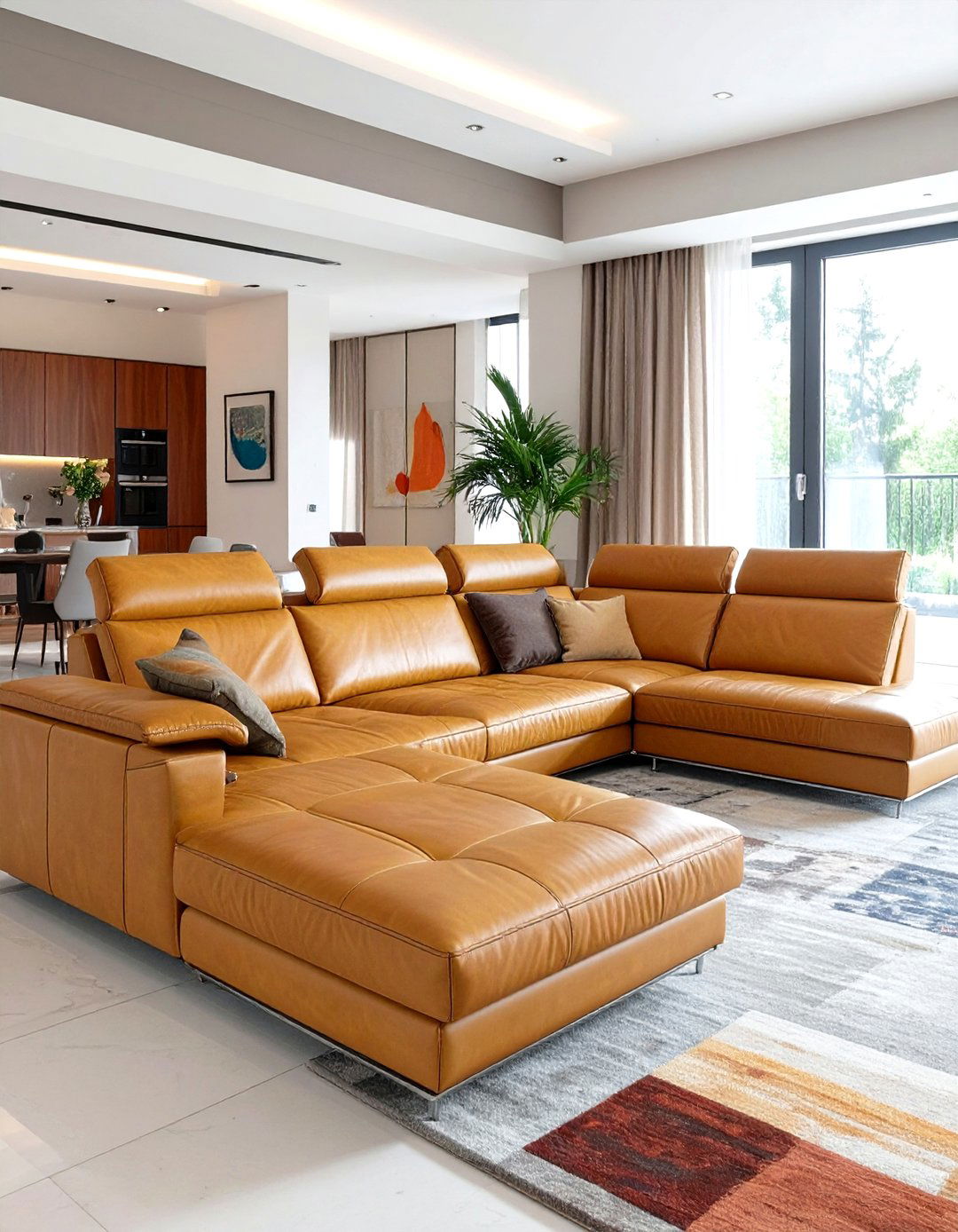 Sectional with Adjustable Headrests - 30 sectional living room ideas