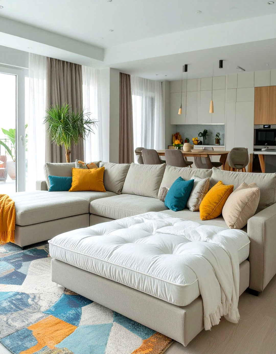 Sectional with a Sleeper Function - 30 sectional living room ideas