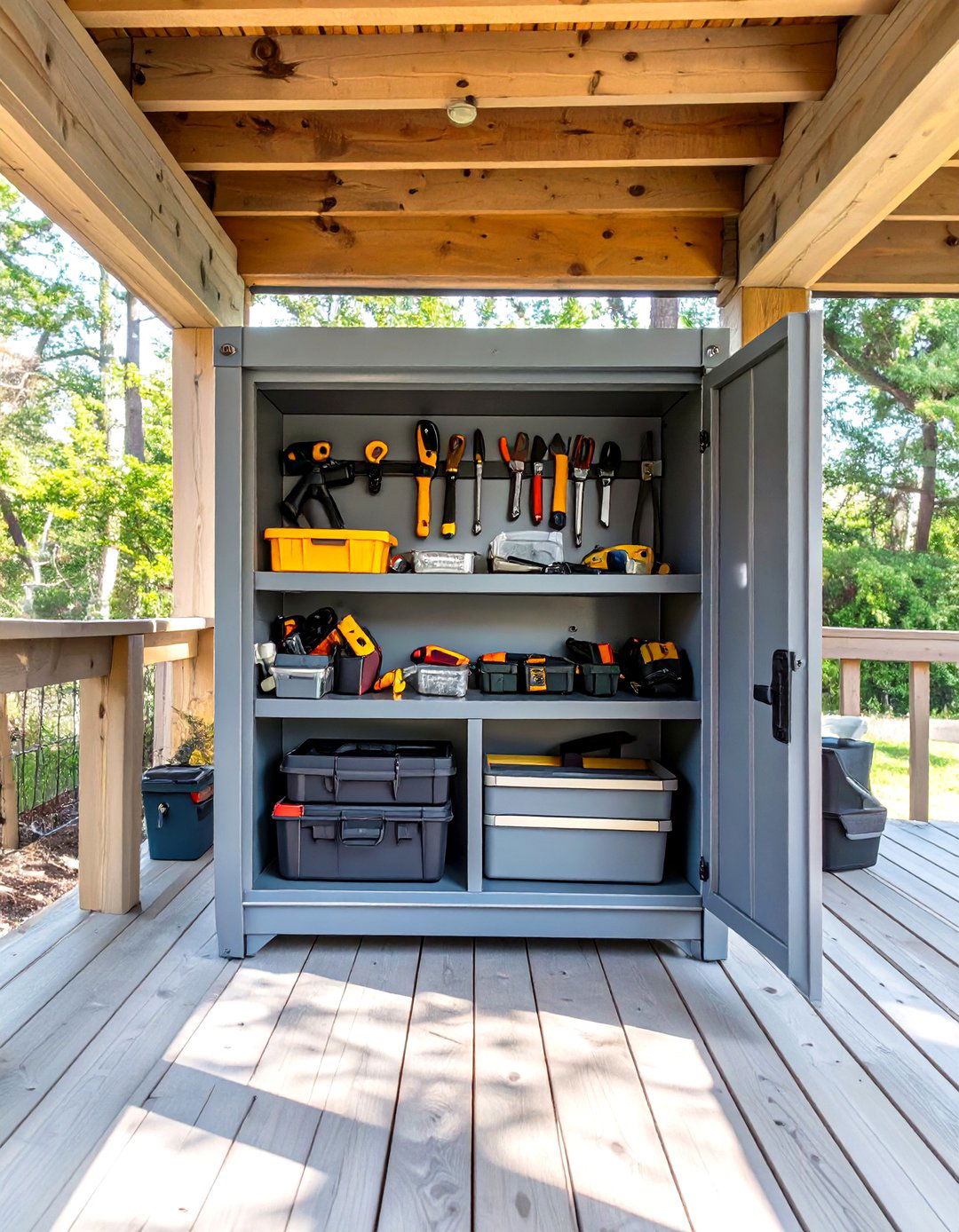 Secure Under Deck Tool Storage Locker - 30 under deck storage ideas