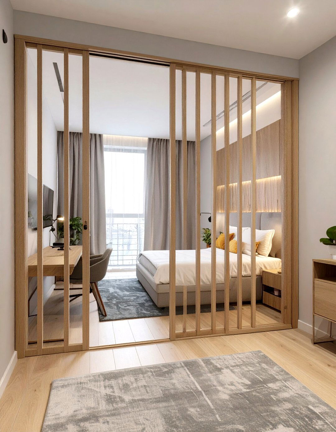 See Through Room Dividers - 30 small master bedroom ideas