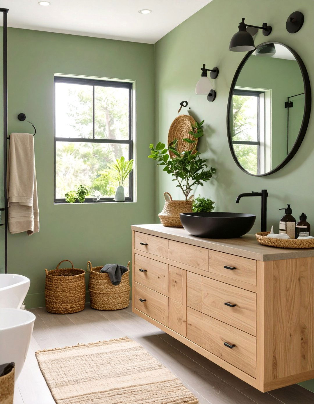 Serene Sage Green Bathroom - 30 bathroom painting ideas photos