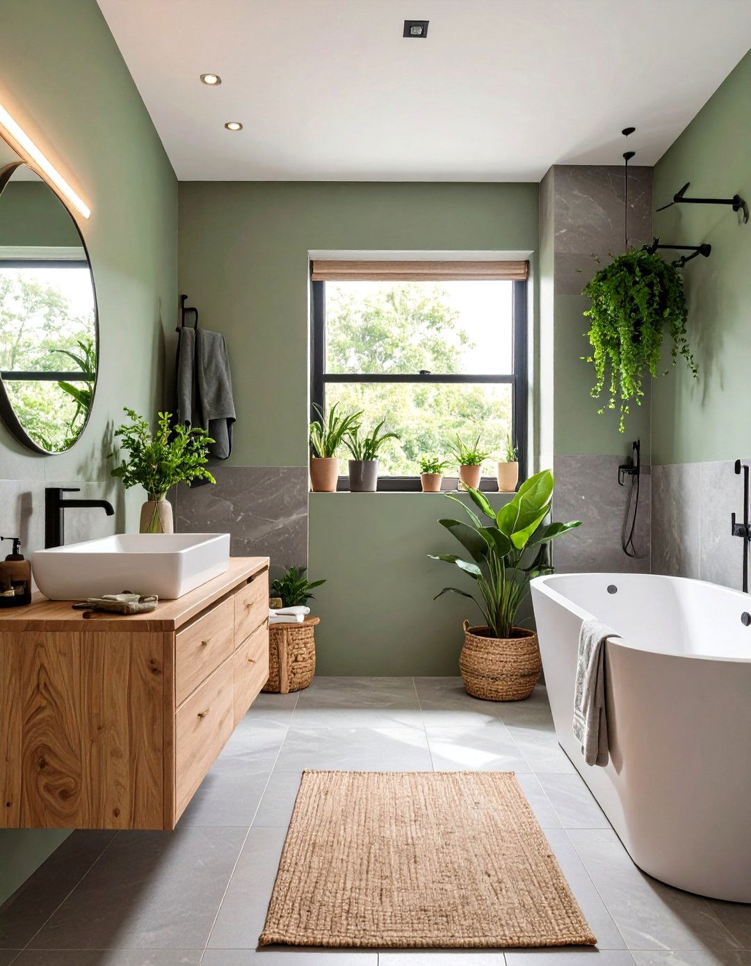 Serene Sage Green Bathroom - 30 bathroom colors ideas