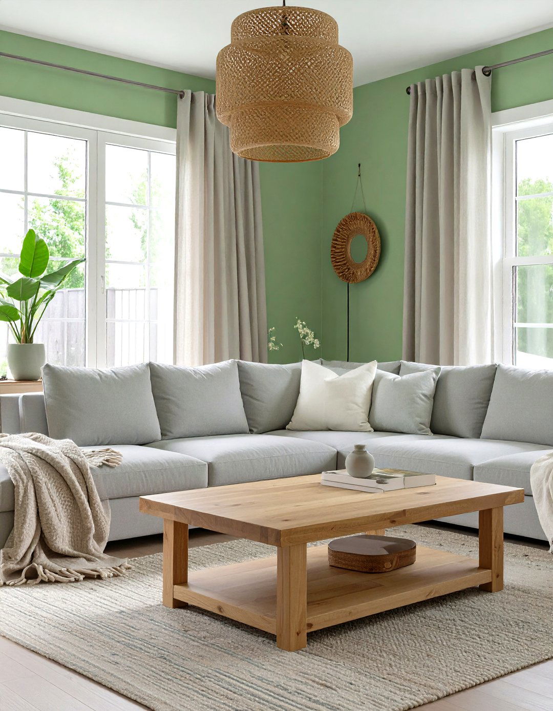 Serene Sage Green Living Room - 30 green living room ideas