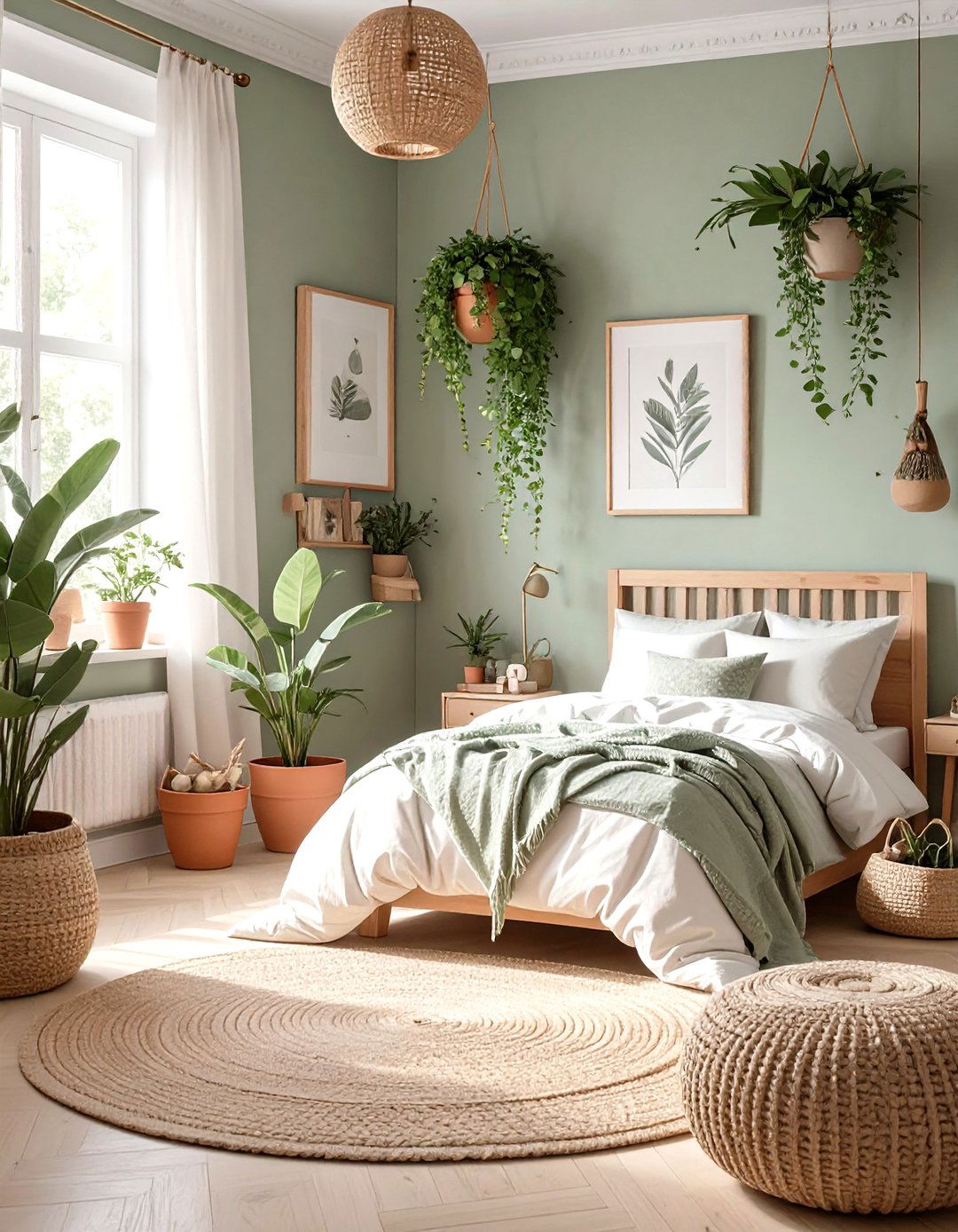 Serene Sage Green Room - 30 girls room paint ideas