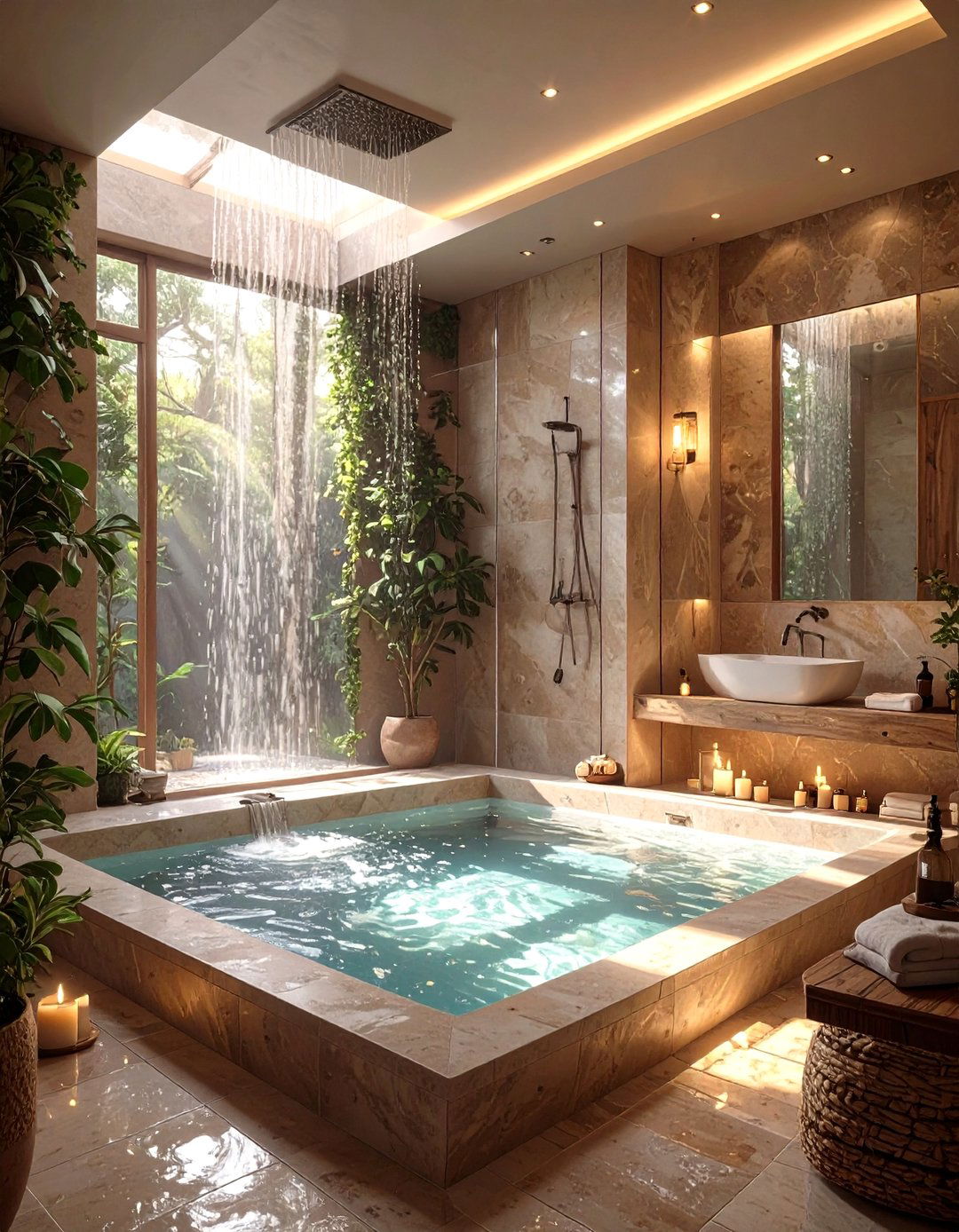 Serene Spa Inspired Bathroom - 30 bathroom upgrade ideas