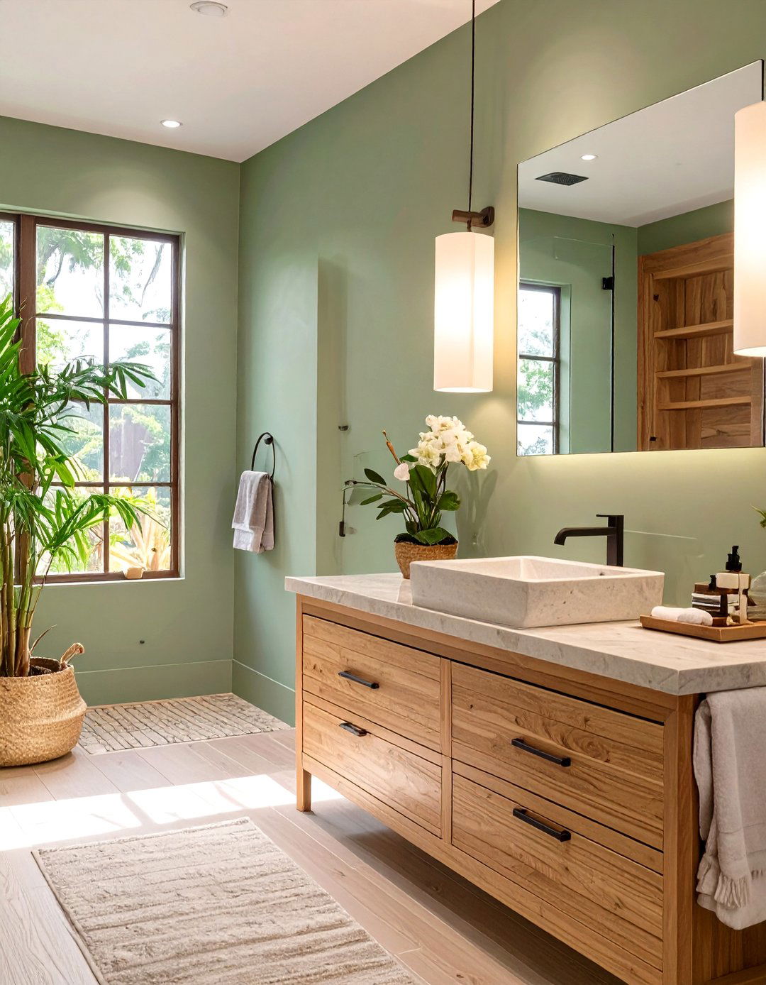 Serene Spa Inspired Bathroom - 30 bathroom painting ideas