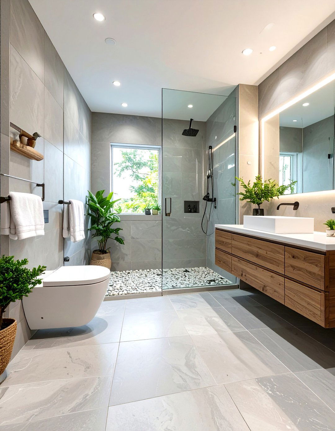 Serene Spa Inspired Master Bathroom - 30 master bathroom tile ideas