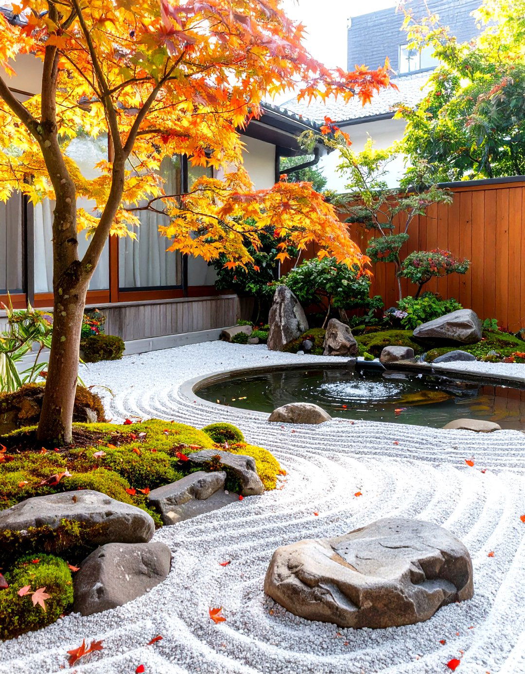 Serene Zen Garden with a Water Feature - 30 outdoor living space ideas
