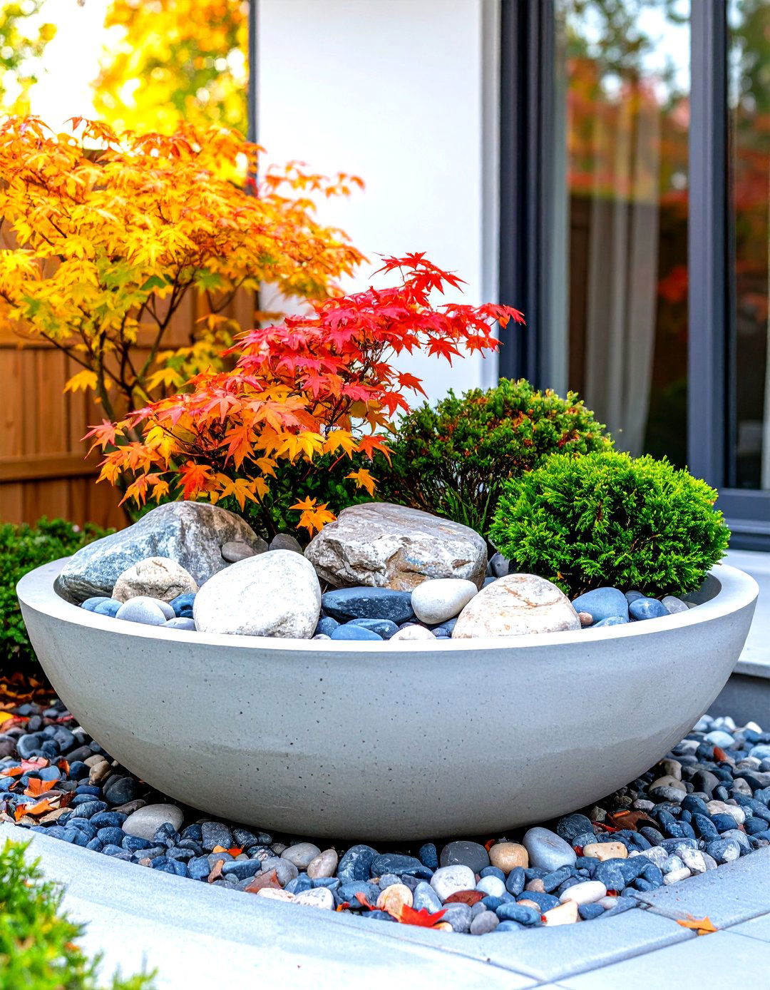 Serene Zen Rock Garden - 30 front yard container garden ideas