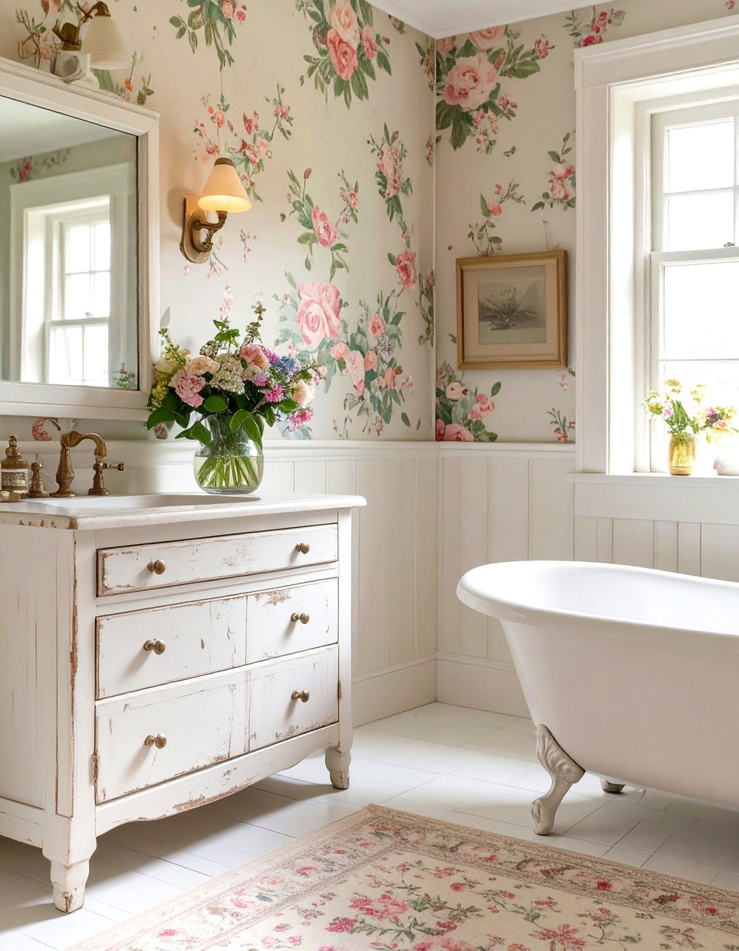 Shabby Chic Bathroom - 30 how to design a bathroom ideas