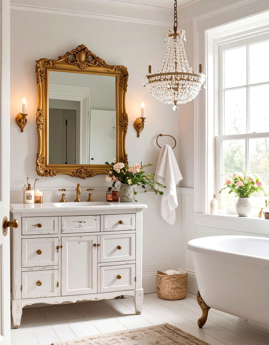 Shabby Chic Bathroom Retreat - 30 bathroom makeover ideas