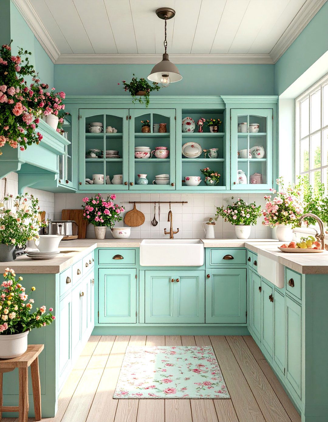 Shabby Chic Cottage Kitchen - 30 3d rendering interior design ideas