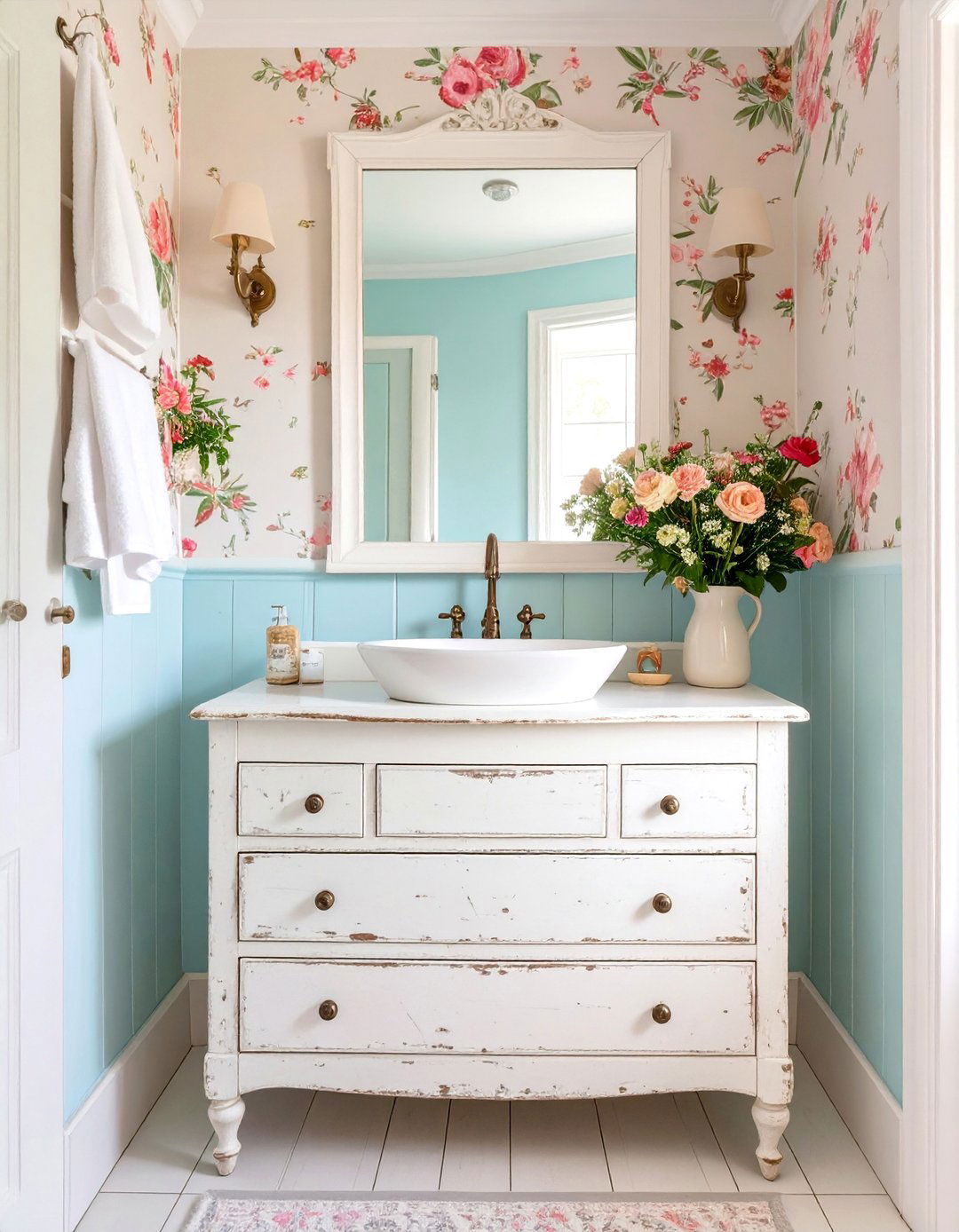 Shabby Chic Guest Bathroom - 30 guest bathroom remodel ideas