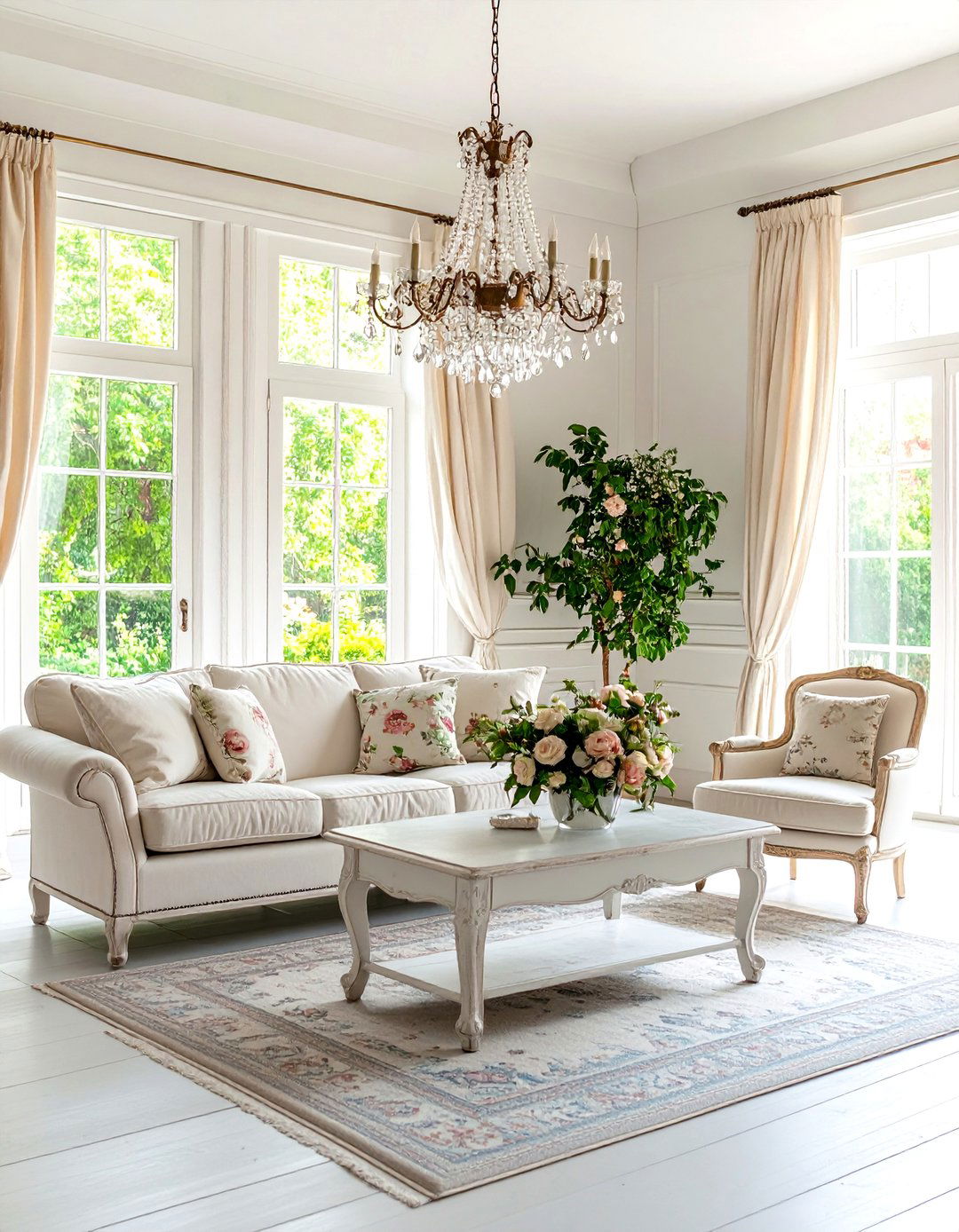 Shabby Chic Living Room - 30 aesthetic living room ideas