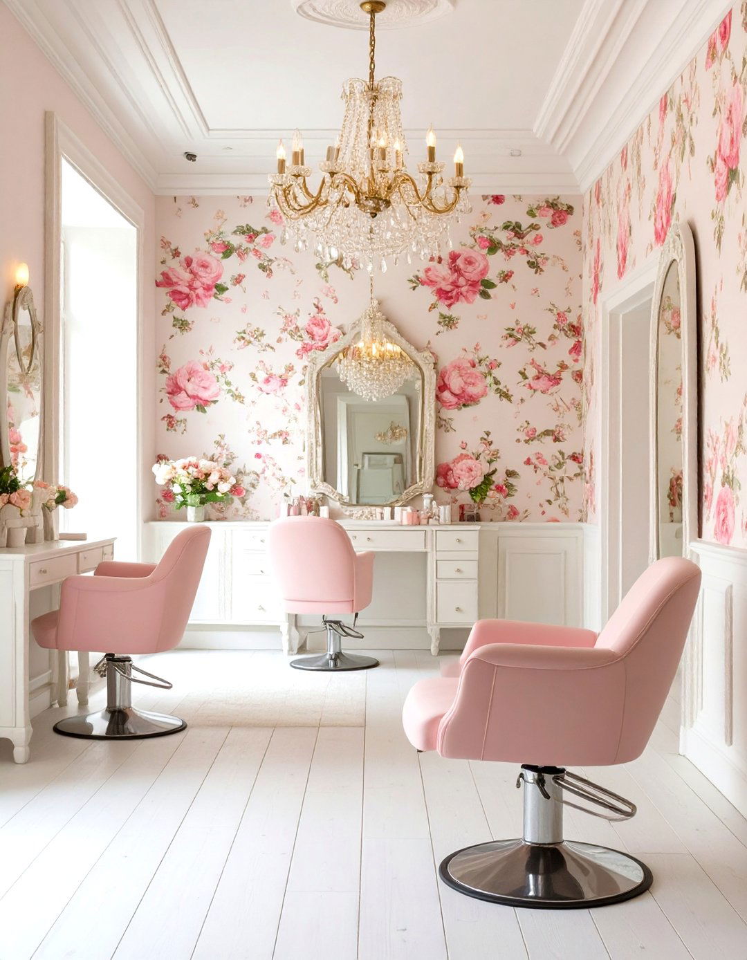 Shabby Chic Salon Romance - 30 low budget beauty salon interior design ideas