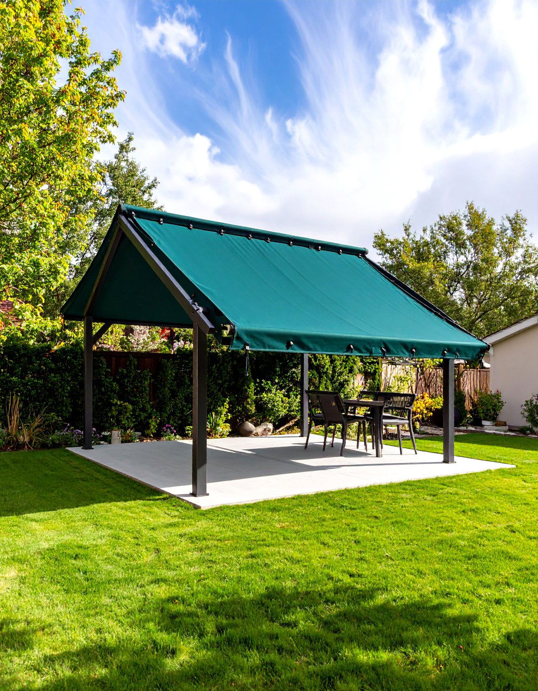 Shade Cloth with Snap Grommets - 30 patio shade ideas on a budget