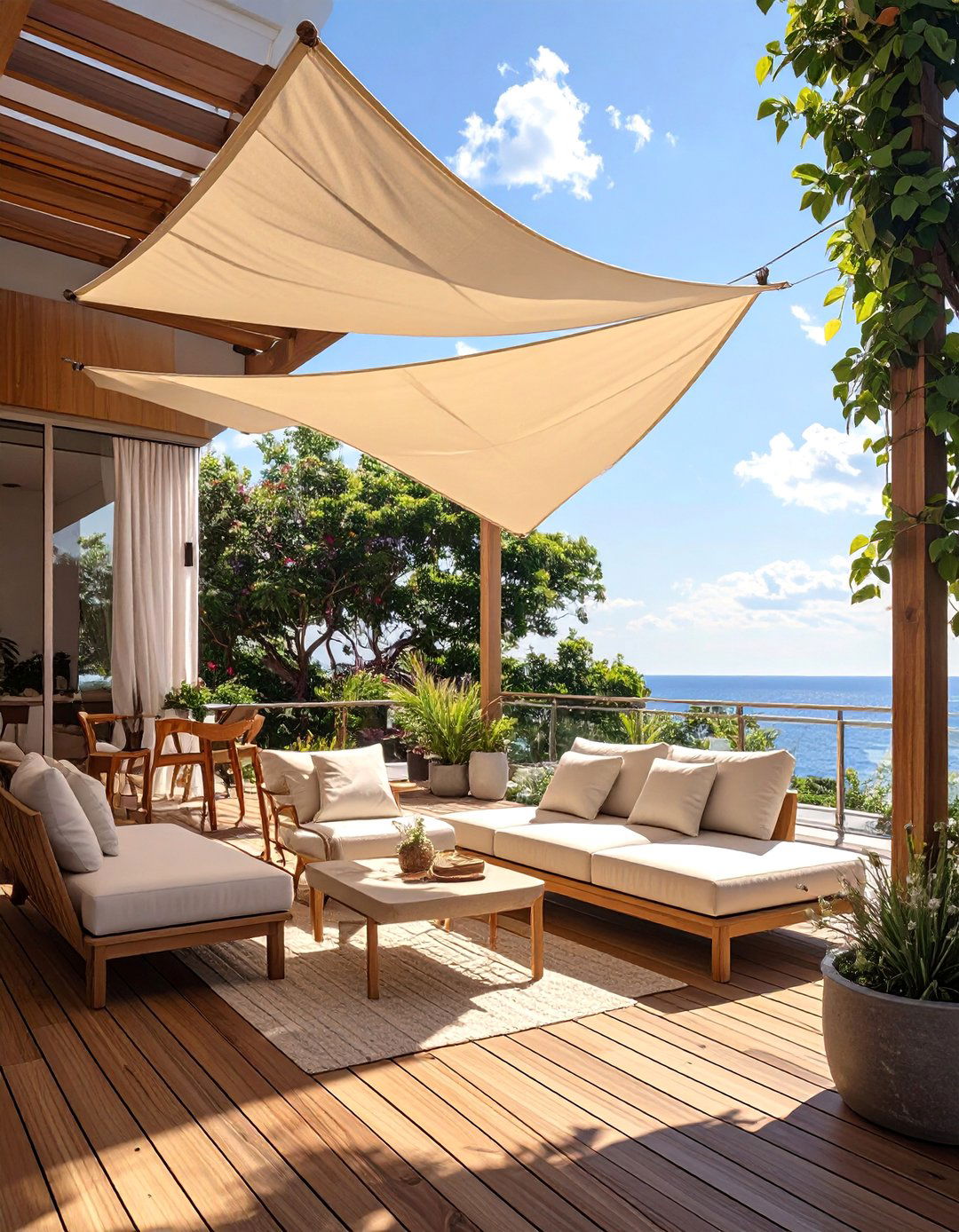 Shade Sail Deck Covering - 30 deck covering ideas
