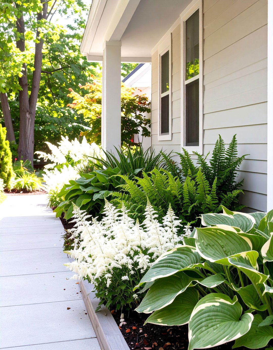 Shade Tolerant Plantings under Eaves - 30 side of house landscaping ideas
