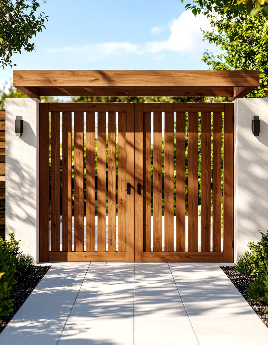 Shadow Box Style D Gate - 30 backyard gate ideas