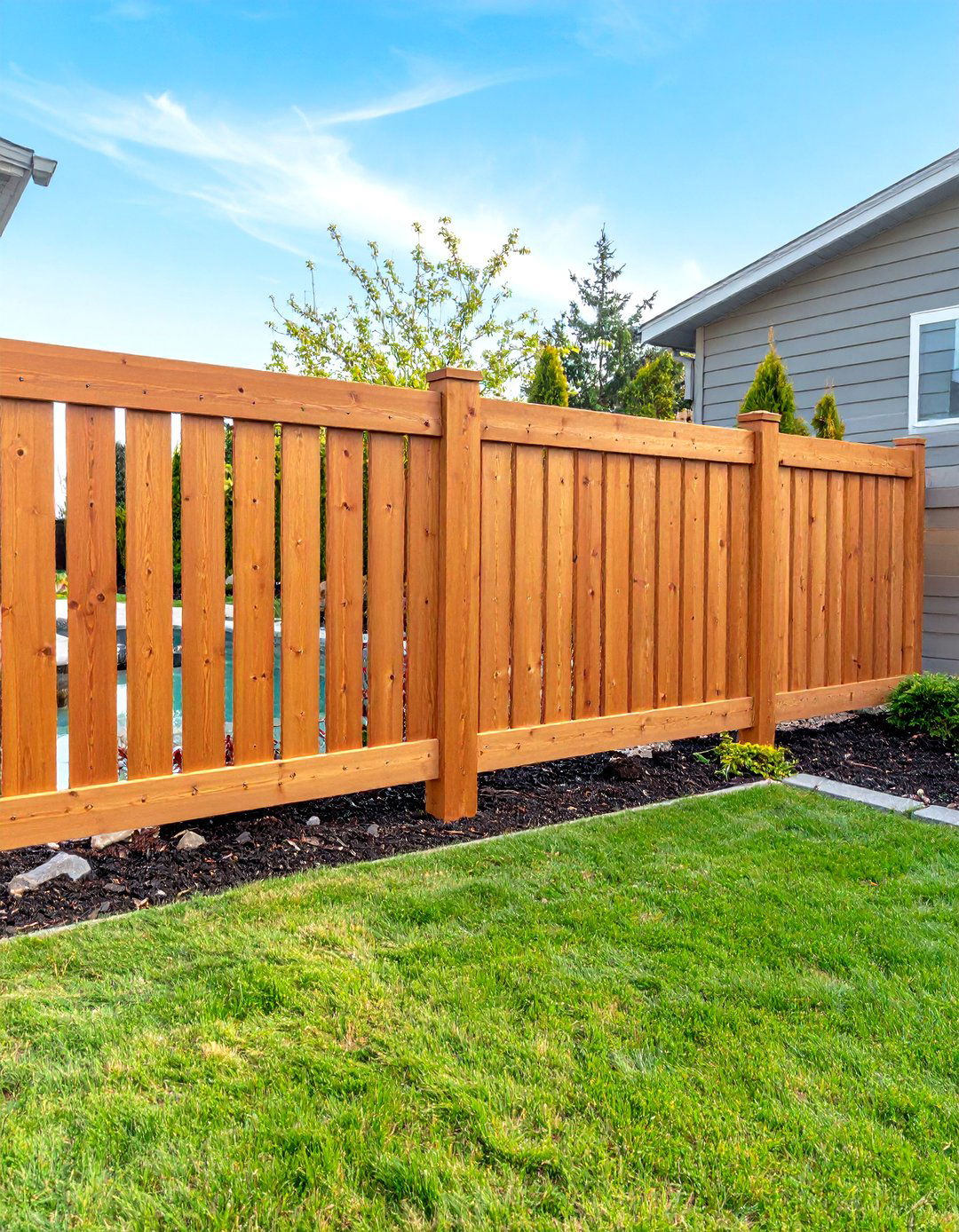 Shadowbox Wood Patio Fence - 30 patio fence ideas