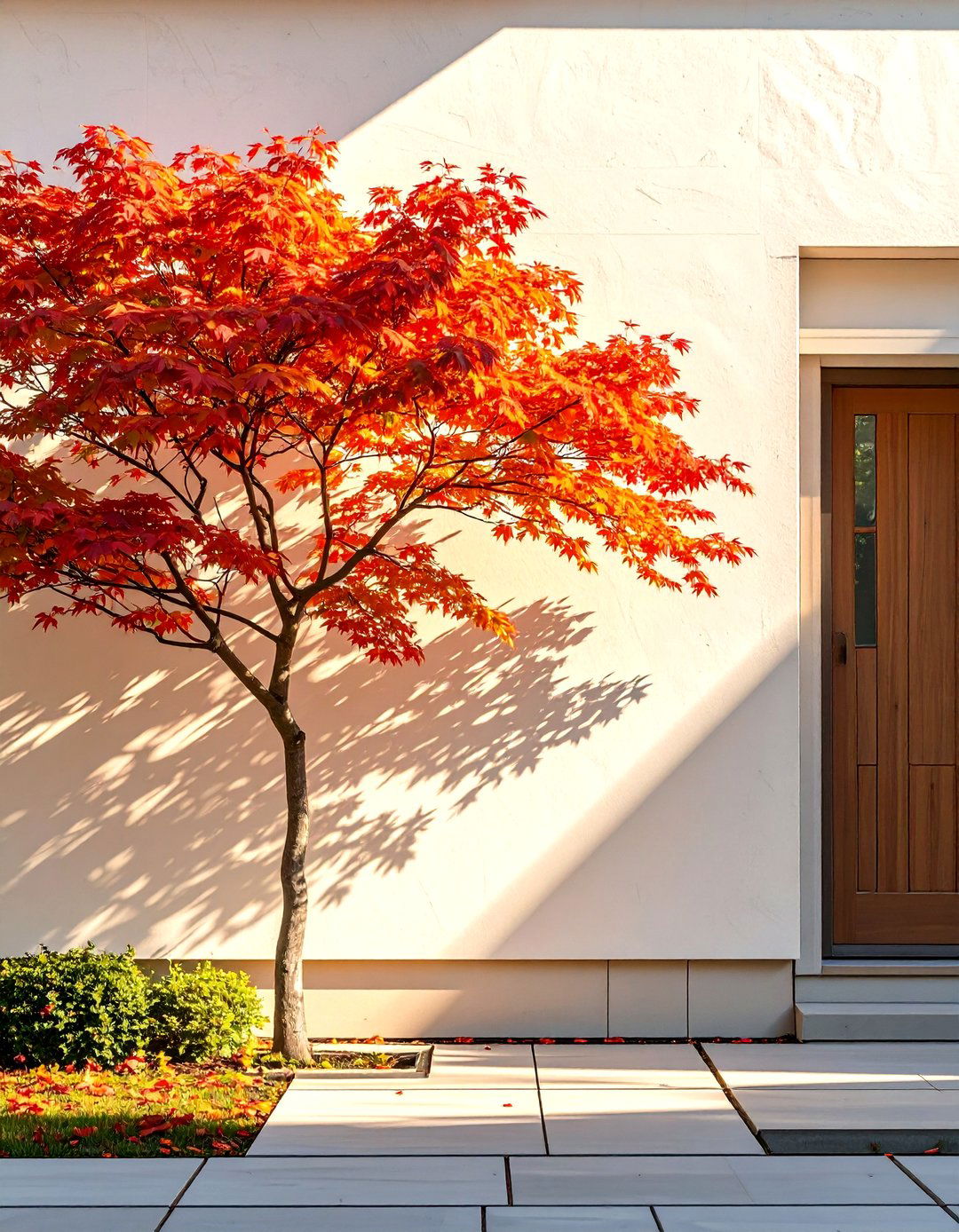 Shadowing with Landscape Lights - 30 outdoor lighting ideas for front of house