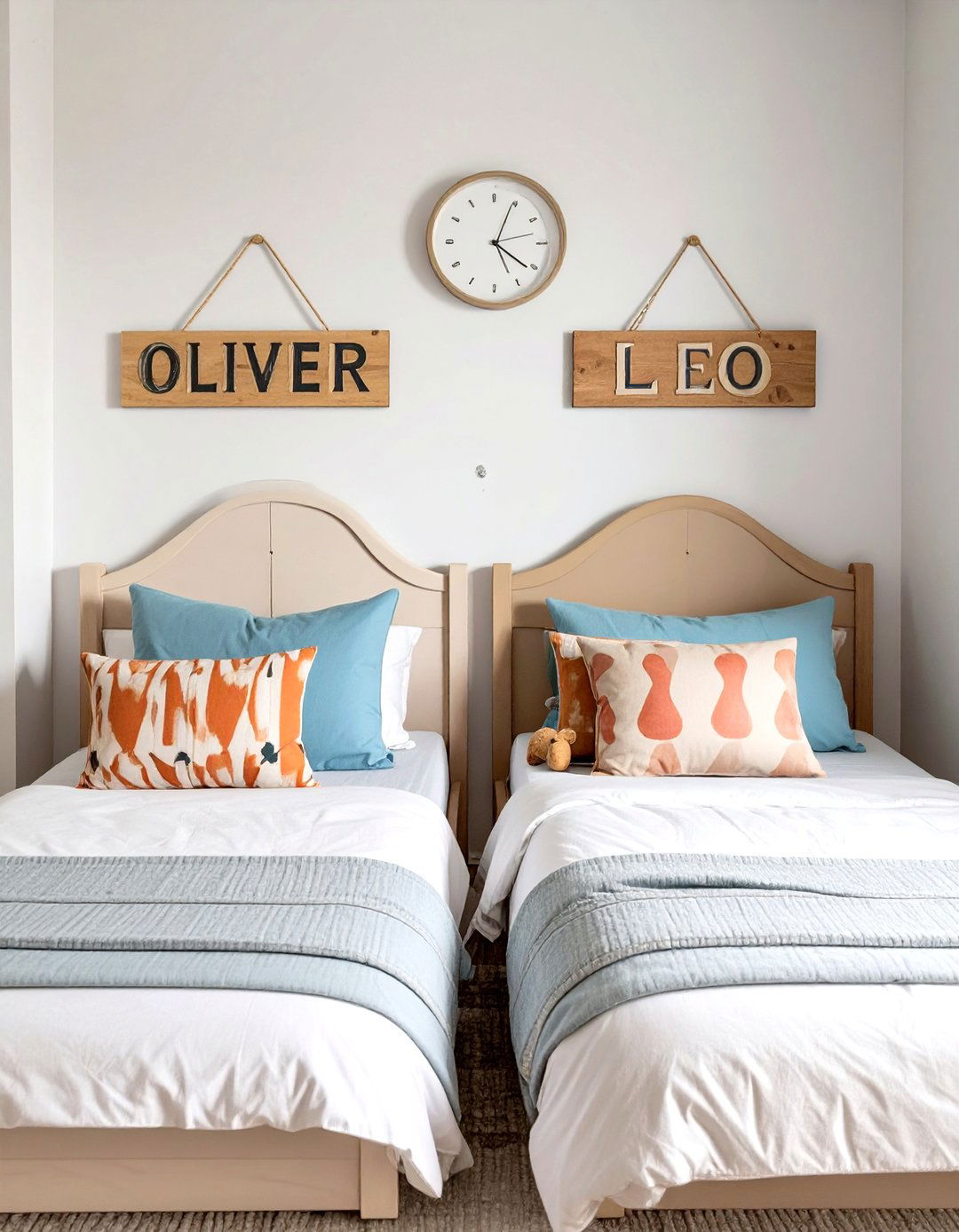 Shared Bedroom Featuring Personalized Name Signs - 30 shared bedroom ideas