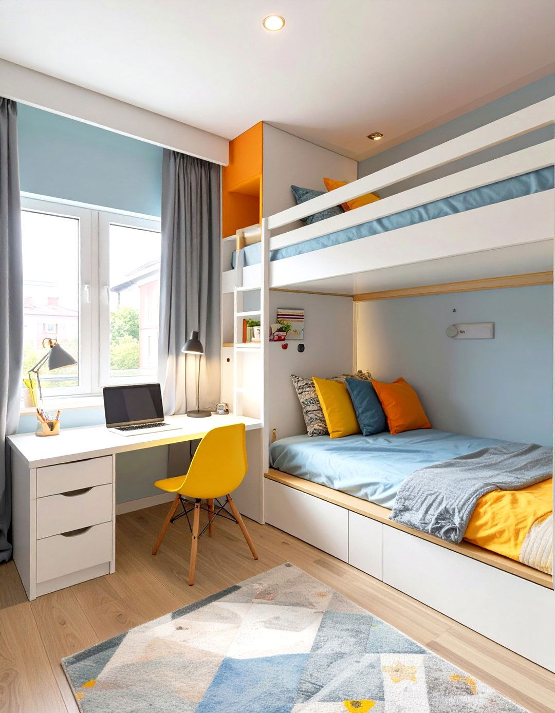 Shared Bedroom with Separate Study Nooks - 30 shared bedroom ideas