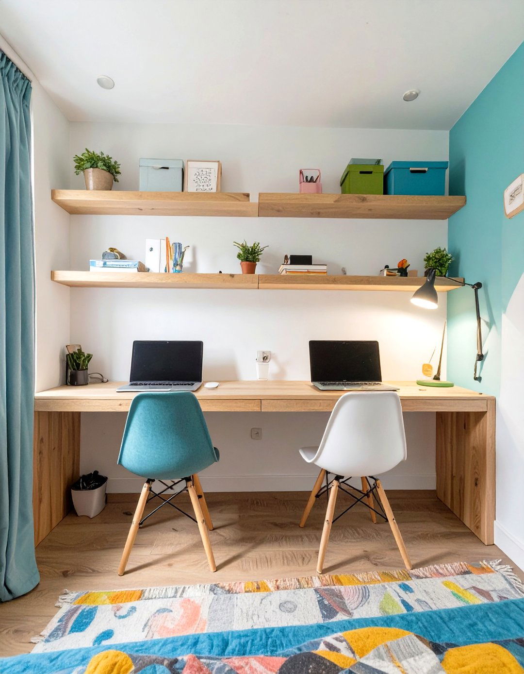 Shared Bedroom with a Combined Study Area - 30 shared bedroom ideas