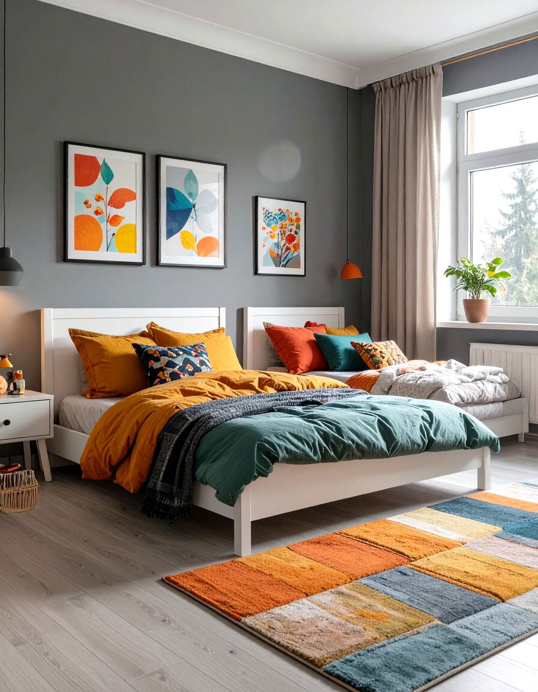 Shared Bedroom with a Neutral Foundation - 30 shared bedroom ideas