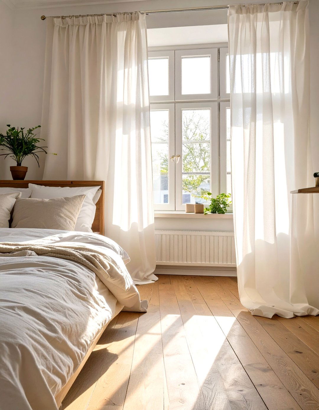 Sheer Curtains to Maximize Natural Light - 30 small bedroom decorating ideas