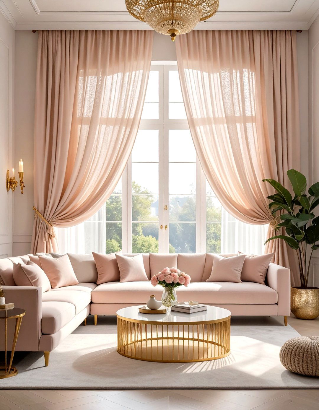 Sheer Curtains with Metallic Threads - 30 modern curtain designs for living room