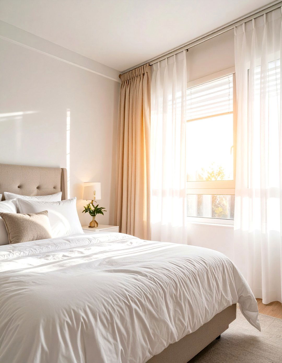 Sheer Flowing Curtains - 30 romantic warm and cozy bedroom ideas