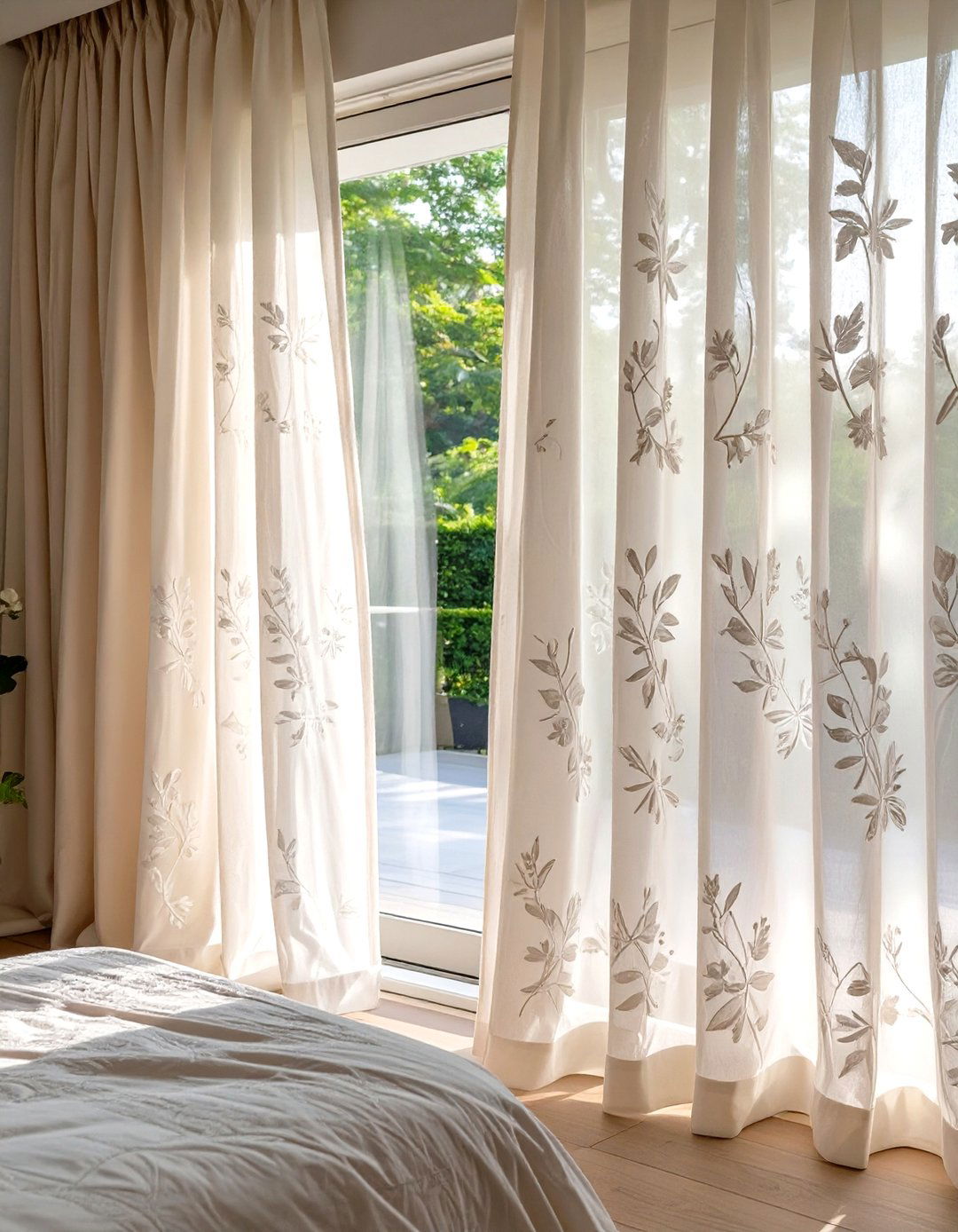 Sheer Patterned Sliding Glass Door Curtains - 30 sliding glass patio door curtain ideas