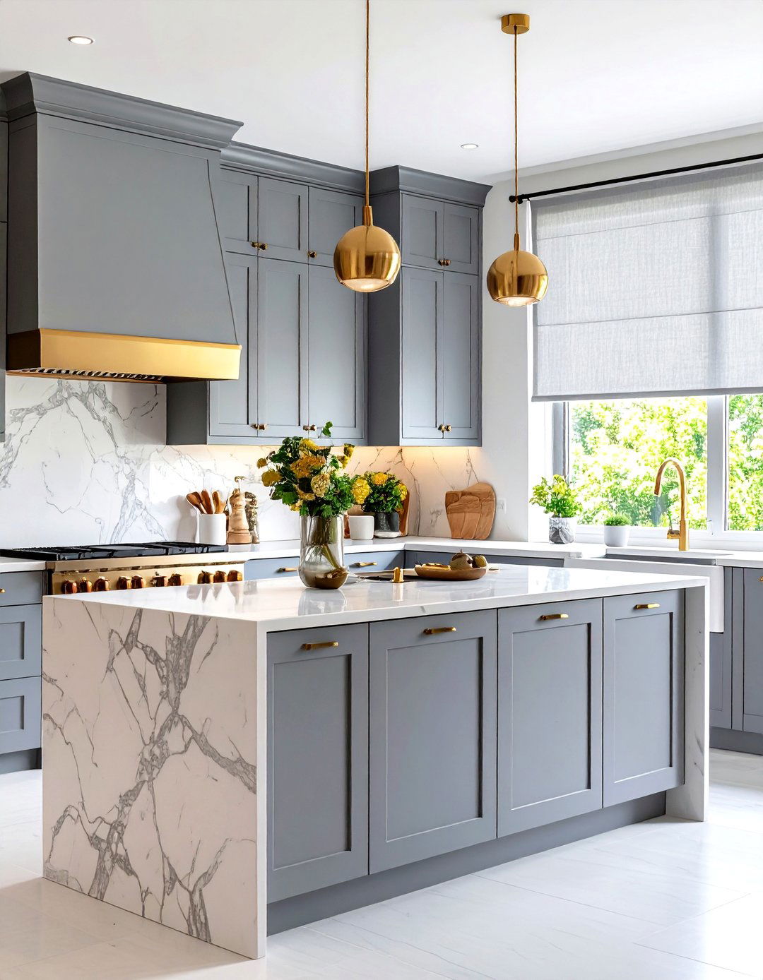 Sheer Roman Shades - 30 kitchen window treatment ideas