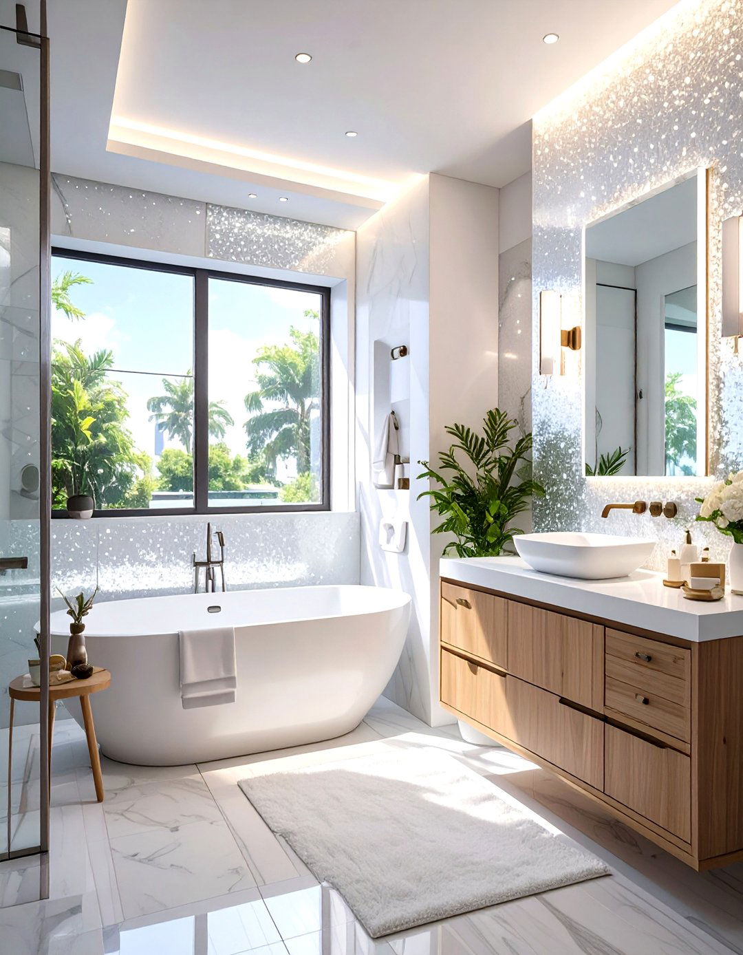 Shimmer and Sparkle Bathroom Wall Panels - 30 bathroom wall panels ideas