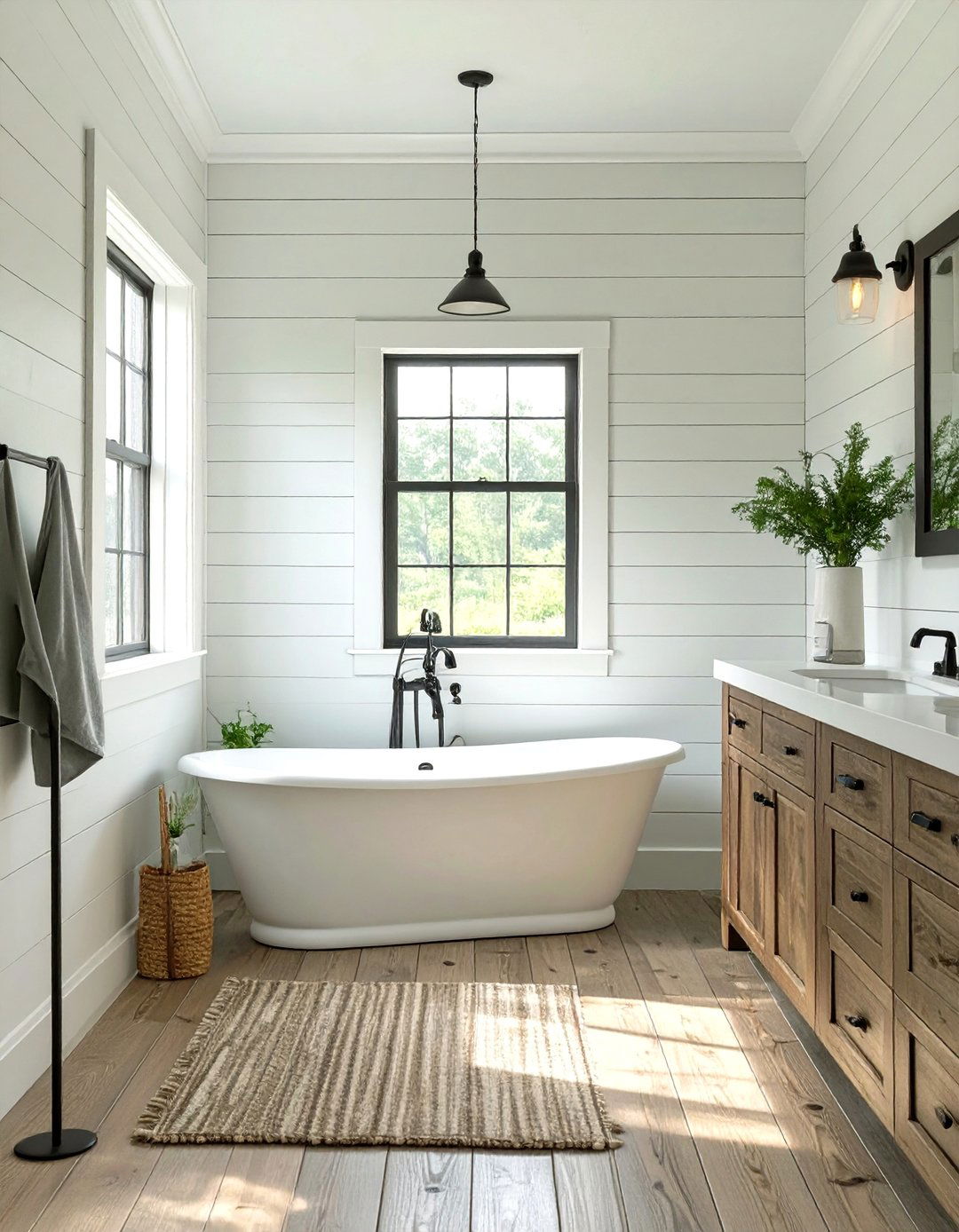 Shiplap Bathroom Paneling - 30 bathroom wall paneling ideas
