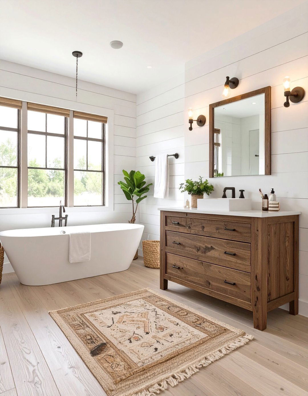 Shiplap Bathroom Walls - 30 bathroom wall ideas