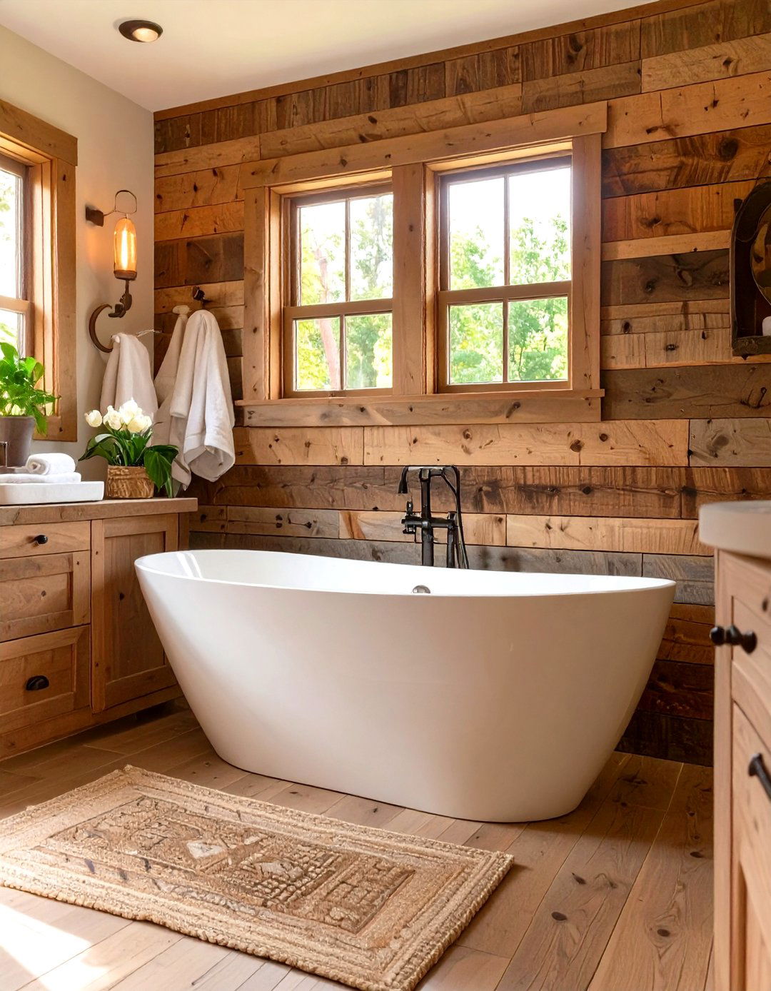 Shiplap Bathroom with a Freestanding Tub - 30 shiplap bathroom ideas