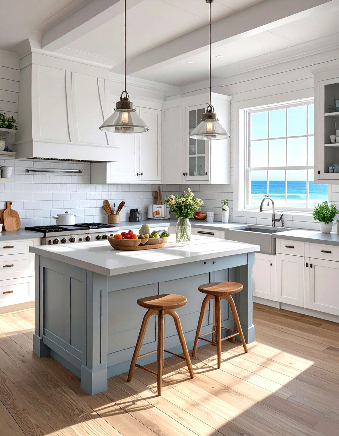 Shiplap Walls or Accents - 30 seaside coastal kitchen design ideas