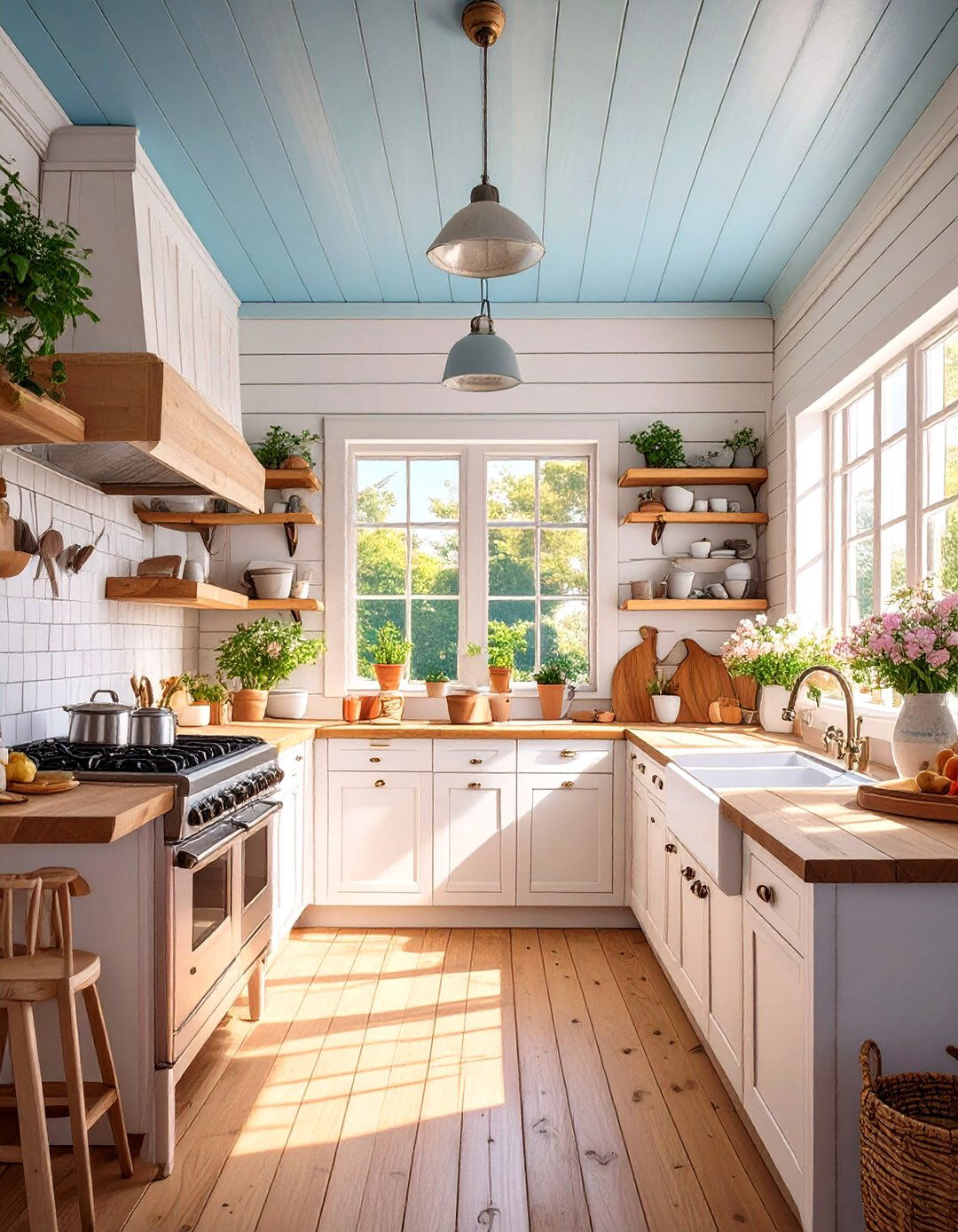 Shiplap and Beadboard Kitchen - 30 coastal kitchen ideas