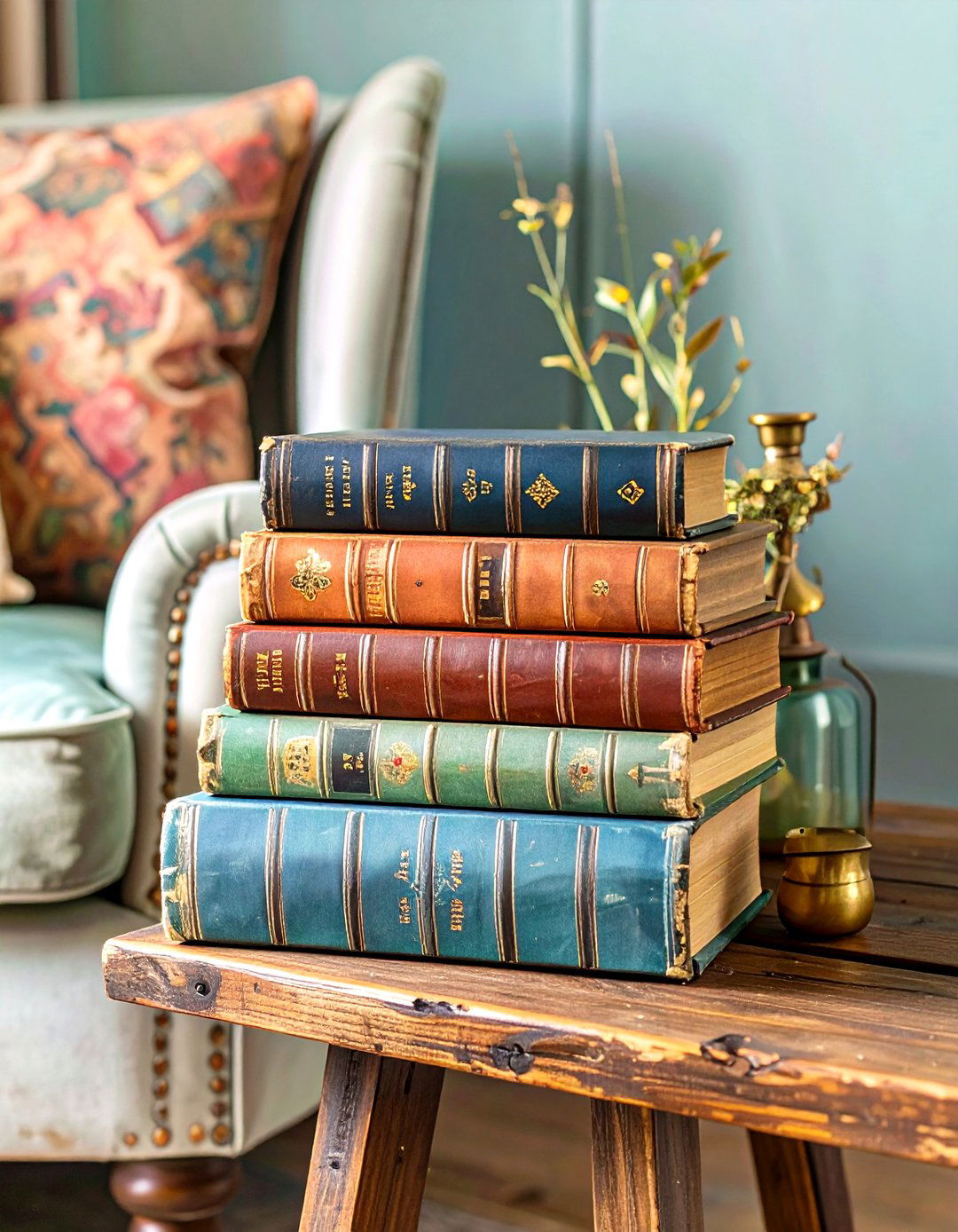 Showcasing a Collection of Vintage Books - 30 what is bohemian interior design ideas