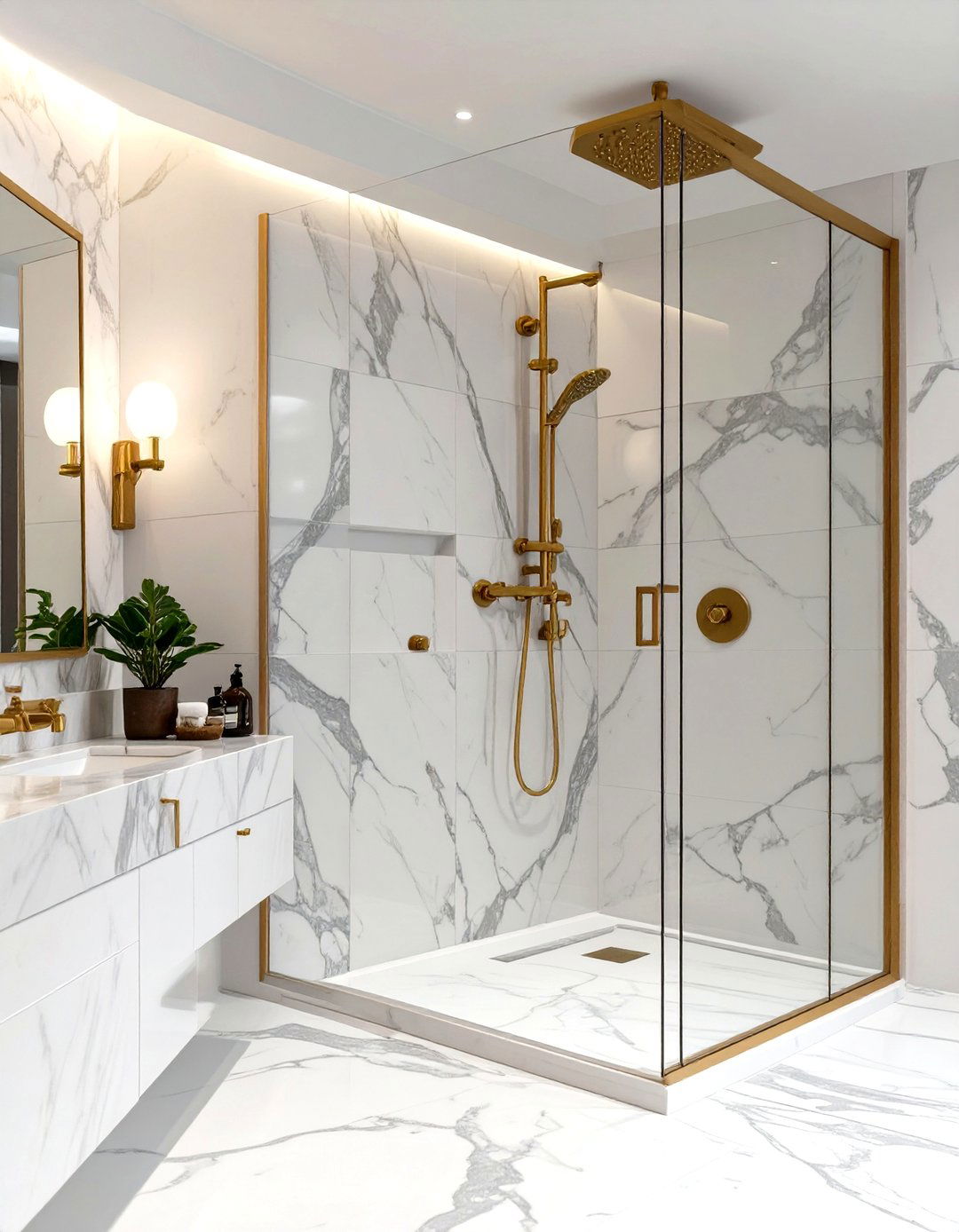 Shower Room with Natural Stone Walls - 30 shower room ideas