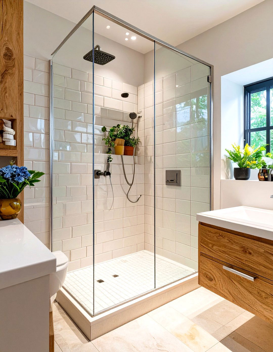 Shower Stall with a Half Wall - 30 shower stall ideas