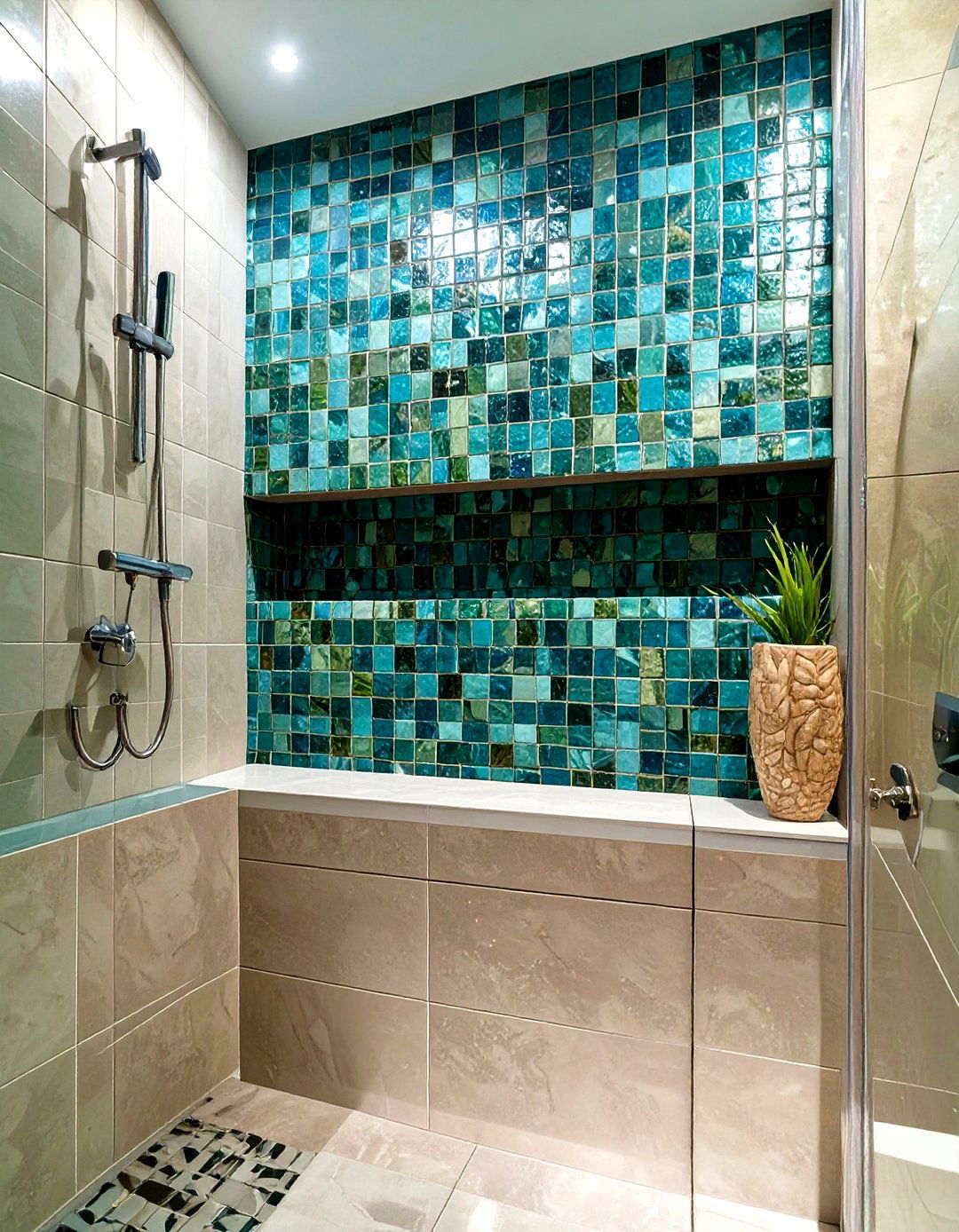 Shower with a Built in Niche - 30 shower designs
