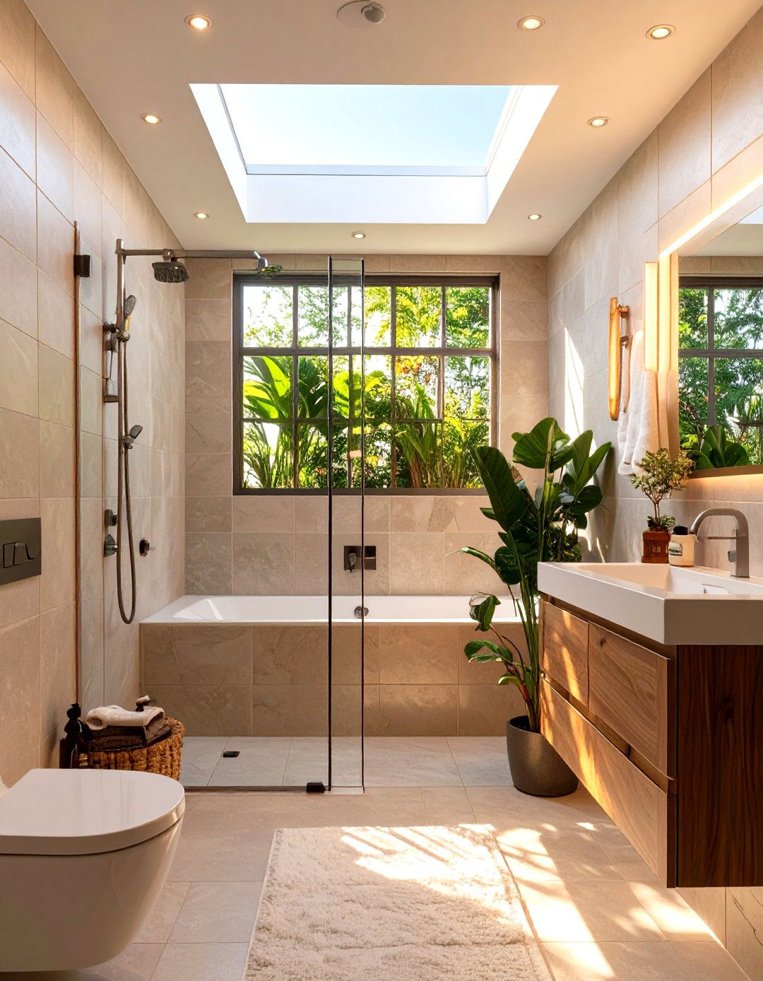 Shower with a Transom Window - 30 tub to shower conversion ideas