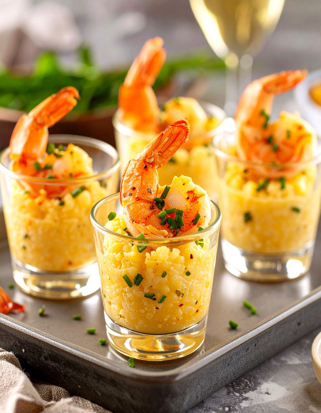 Shrimp and Grits Shooters - 30 baby shower brunch food ideas