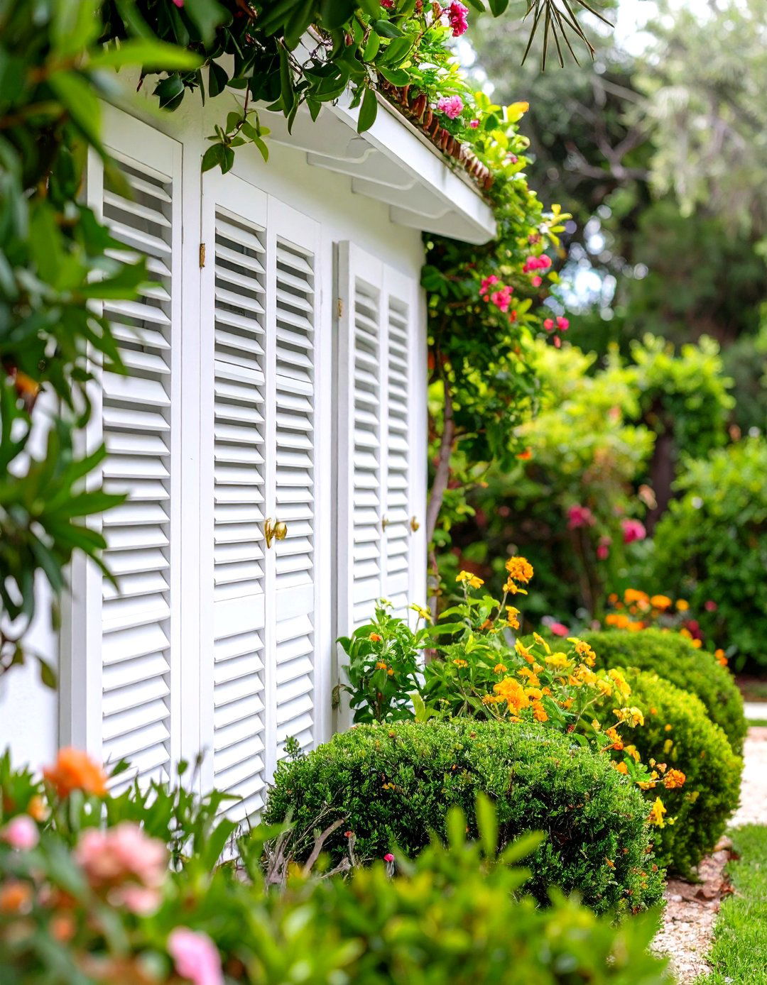 Shuttered Louver Wall Outdoor Shower Enclosure - 30 outdoor shower enclosure ideas