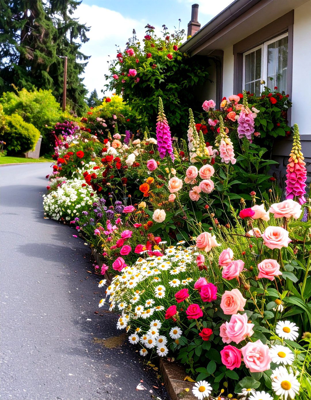 Side Driveway Cottage Garden Style - 30 side driveway landscaping ideas
